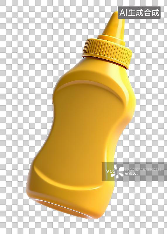 【AI数字艺术】黄色塑料挤酱瓶图片素材