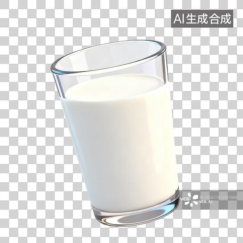 【AI数字艺术】一杯新鲜的白色牛奶图片素材