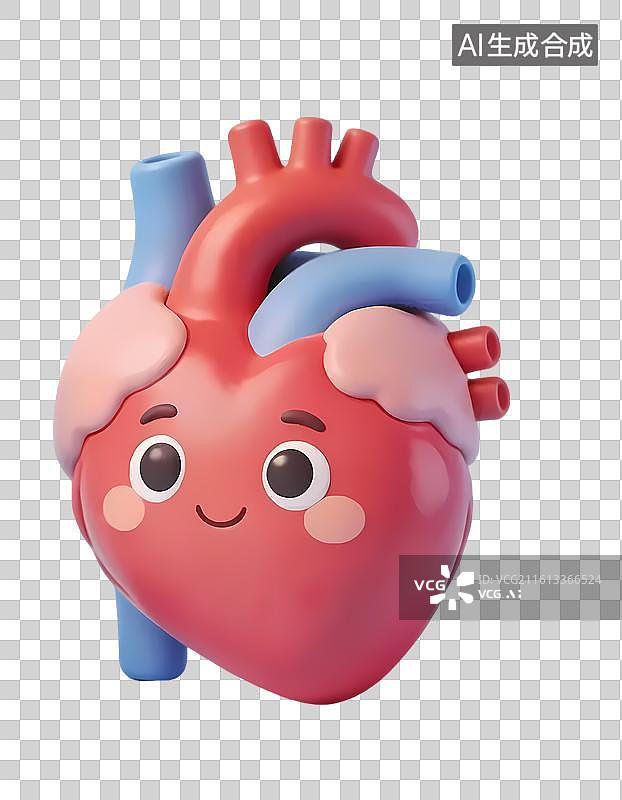 【AI数字艺术】人体心脏解剖图图片素材