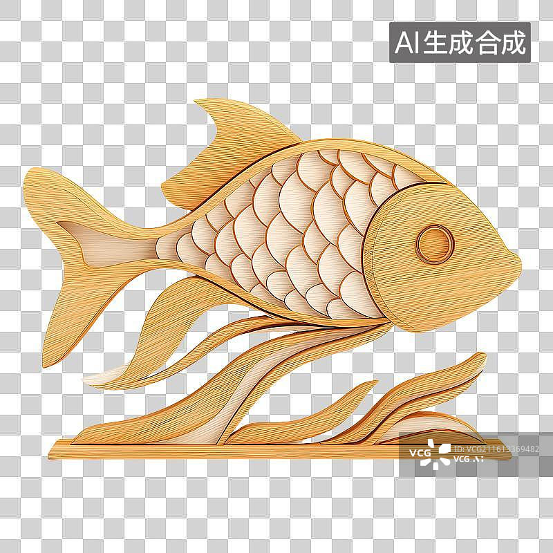 【AI数字艺术】木鱼雕塑设计图片素材