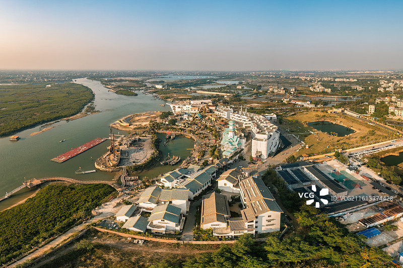 广西北海市海丝首港元旦节迎新年风景图片素材
