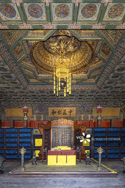 北京故宫养心殿明间陈设图片素材