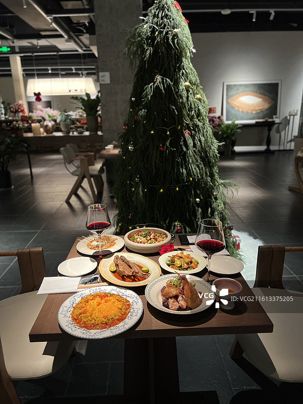 下午茶晚餐西餐休闲融合空间图片素材