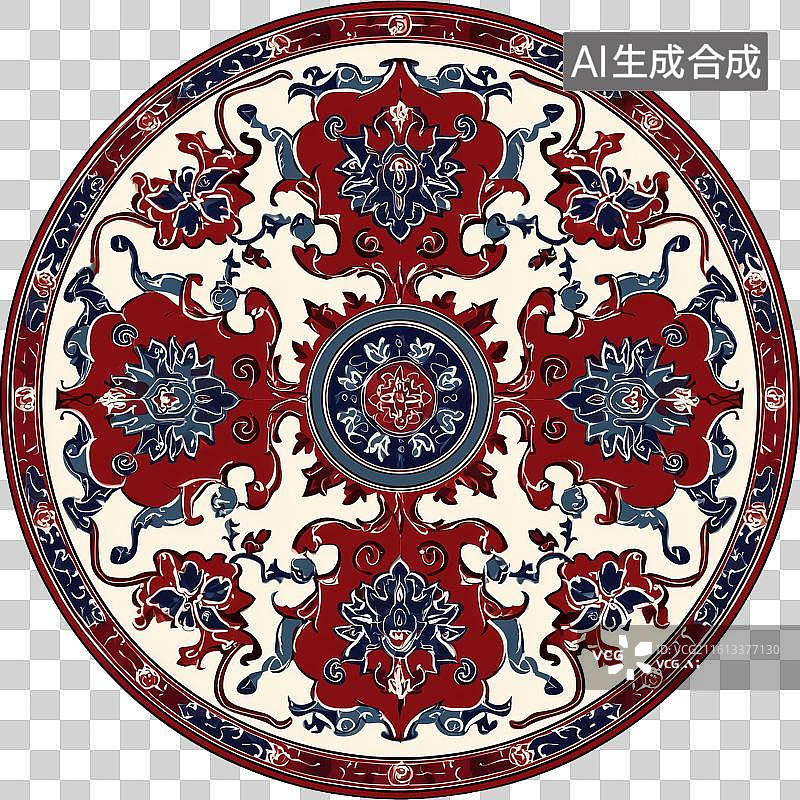 【AI数字艺术】免扣元素敦煌壁画纹样图案图片素材