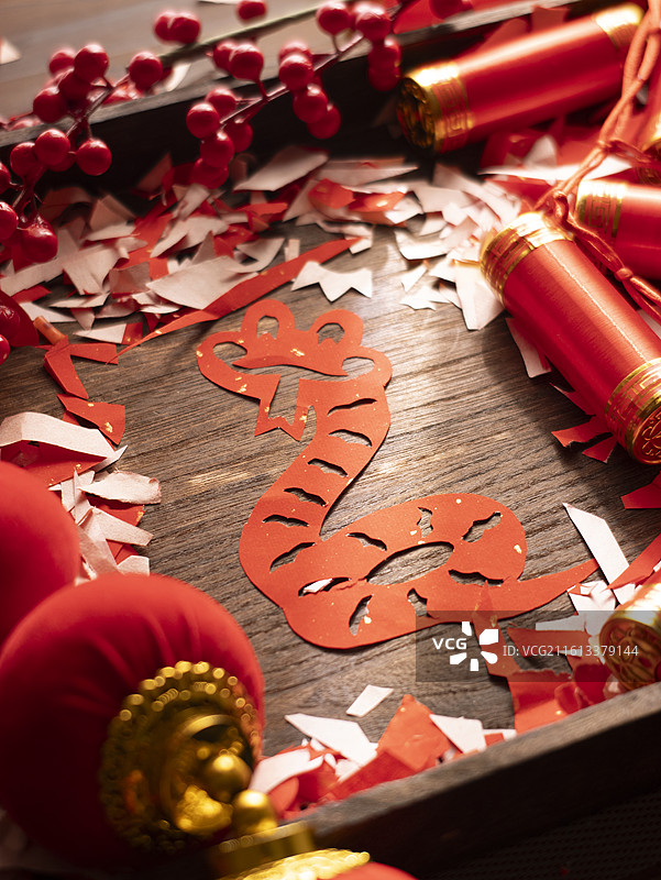 春节剪纸剪窗花红纸图片素材