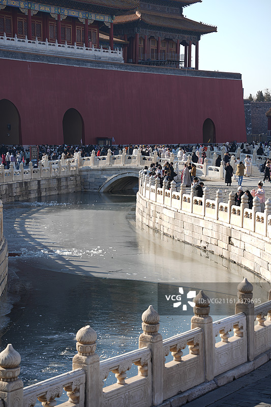 北京故宫午门中轴线图片素材