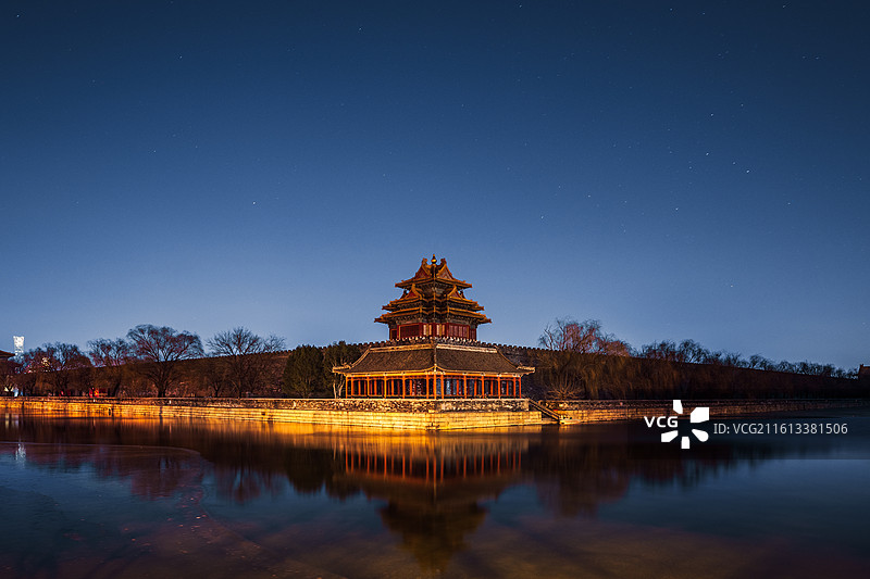 故宫角楼夜景图片素材