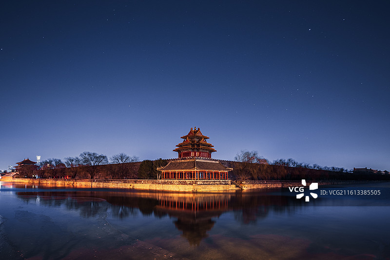 故宫角楼夜景图片素材