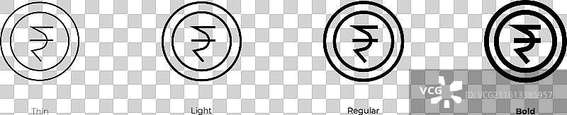 nakatheng 图标，细体、浅色、常规和粗体样式图片素材