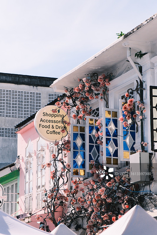 普吉老街鲜花店图片素材