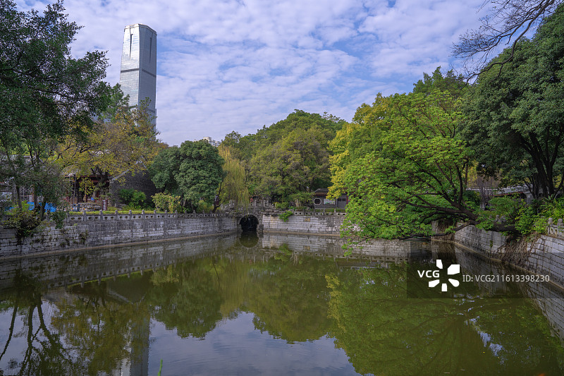 中国广西柳州市柳侯祠内美丽风景图片素材