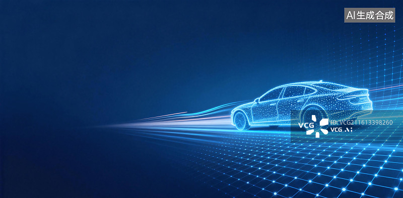 【AI数字艺术】新能源汽车智能驾驶图片素材