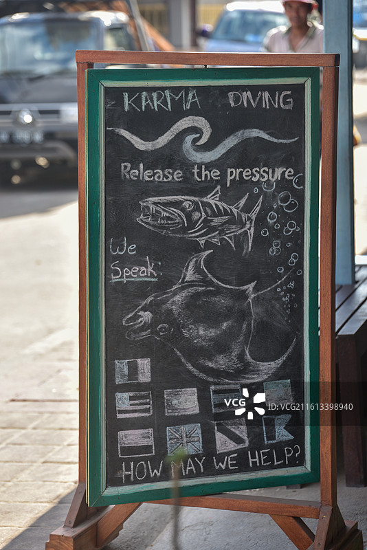 潜水店黑板广告牌图片素材