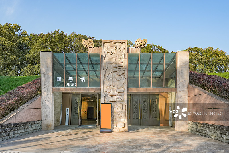 中国四川广汉三星堆博物馆四号馆外立面图片素材
