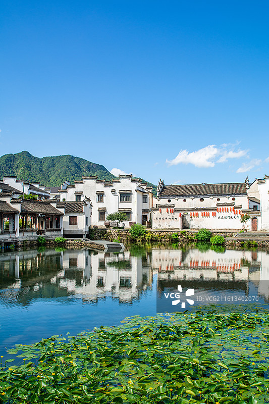 龙门古镇 杭州 风景 富阳区 富阳景点 孙权故里 江南古村落 古宅老宅 古建筑 老建筑 砚池 地标图片素材