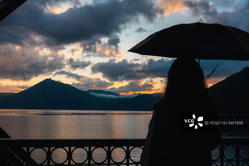 日落剪影图片素材