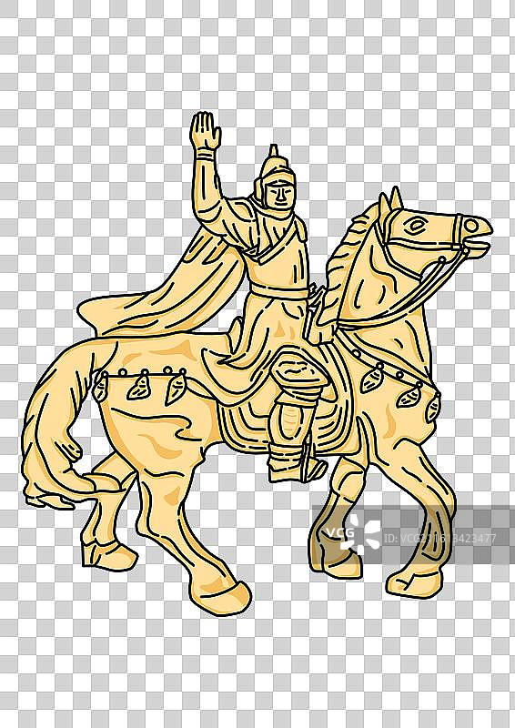 泉州地标建筑-简笔画-郑成功图片素材