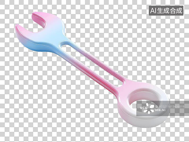 【AI数字艺术】一个彩色卡通扳手图片素材