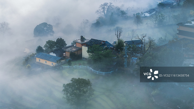 丙中洛晨景图片素材