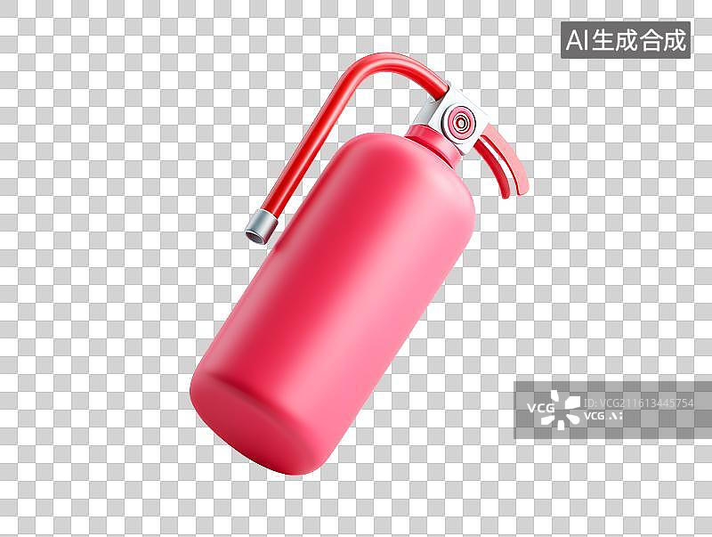 【AI数字艺术】一只红色卡通灭火器图片素材