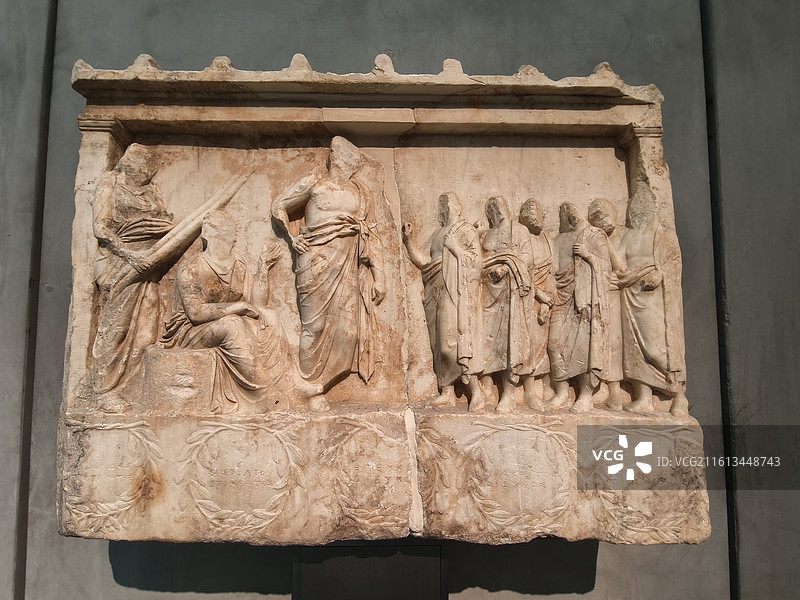 希腊雅典卫城博物馆～献给阿斯克勒庇俄斯图片素材