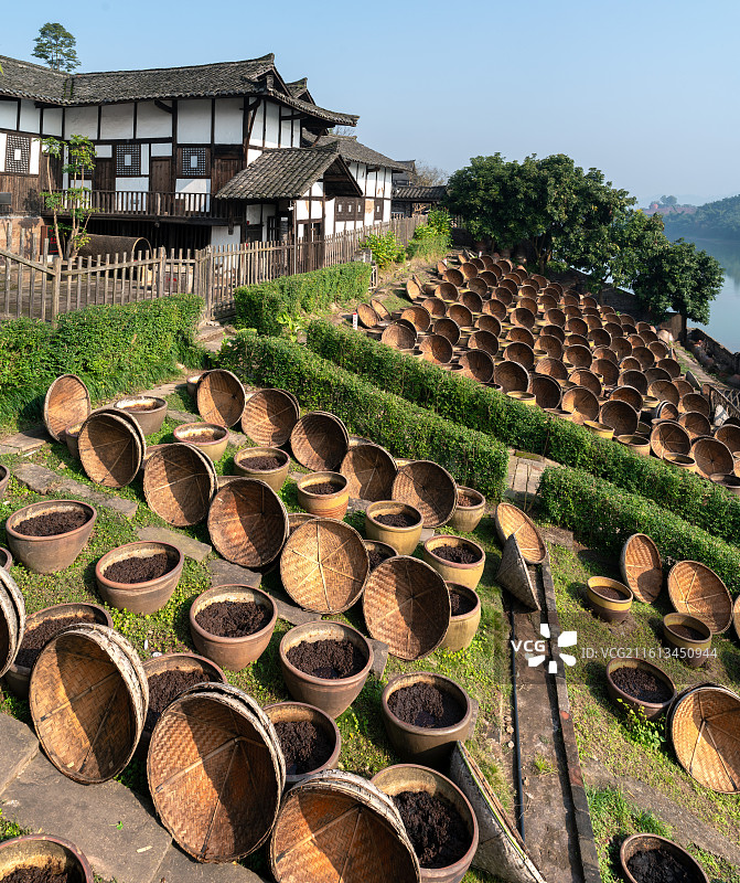 四川合江先市酱油晒露场全景图片素材