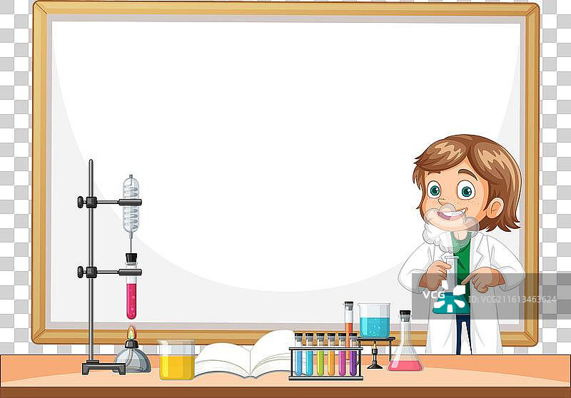 孩子在实验室里做实验图片素材