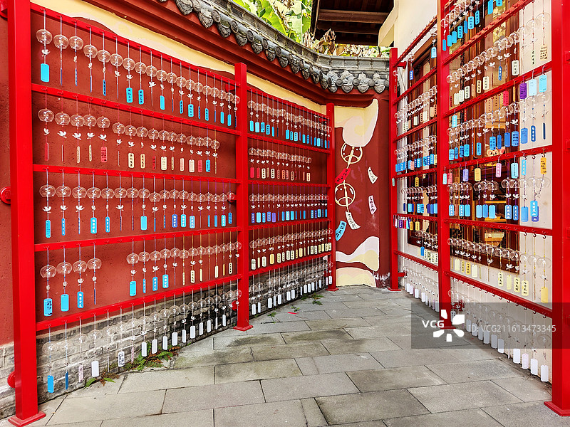 许愿墙的特写图片素材