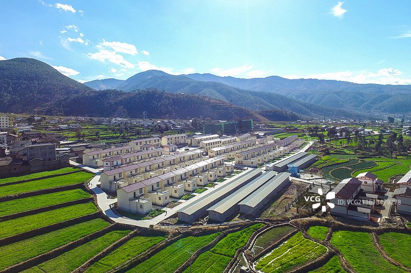 凉山州喜德县特合村易地扶贫搬迁点图片素材