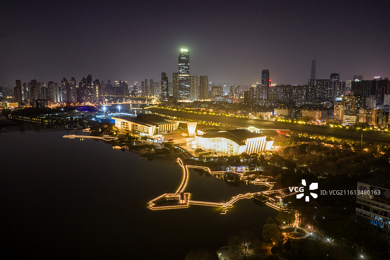 武汉琴台大剧院 武汉美术馆 月湖 汉阳图片素材