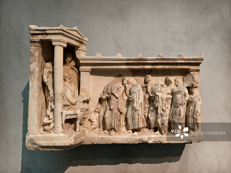 希腊雅典卫城博物馆～献给阿斯克勒庇俄斯图片素材