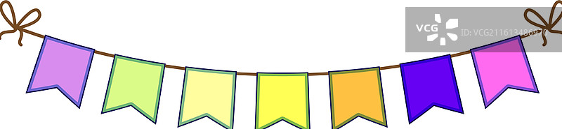 卡通生日装饰旗帜图片素材