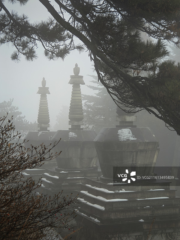 九江庐山风景区小天池诺那塔佛教文化图片素材