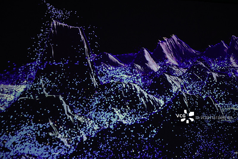 细胞勾勒的地形图图片素材