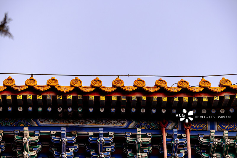 冬日里清晨的颐和园朝霞风光图片素材