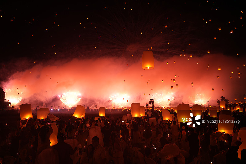 2026清迈天灯节图片素材