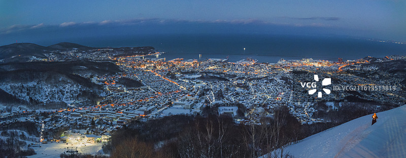 北海道三大夜景-小樽夜景图片素材