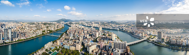 中国广东省韶关市城区全景图片素材