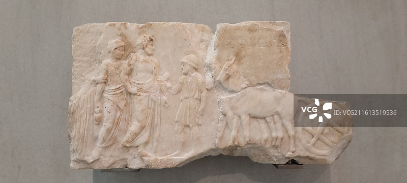 希腊雅典卫城博物馆～献给阿斯克勒庇俄斯图片素材