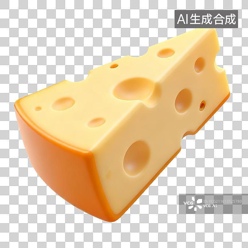 【AI数字艺术】一块带有孔洞的奶酪图片素材