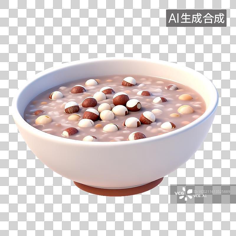 【AI数字艺术】一碗莲子珍珠麦粥图片素材