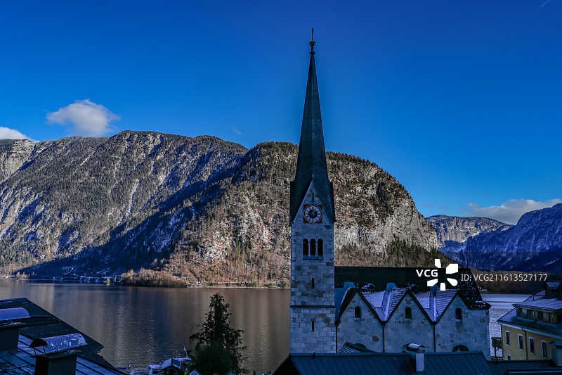 欧洲最美小镇：奥地利哈尔施塔特图片素材