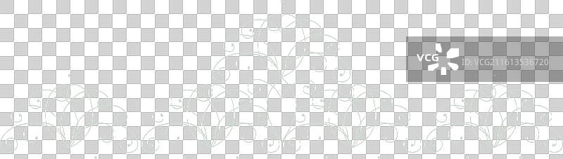 绿色背景上白色卷曲图案的无缝边框图片素材