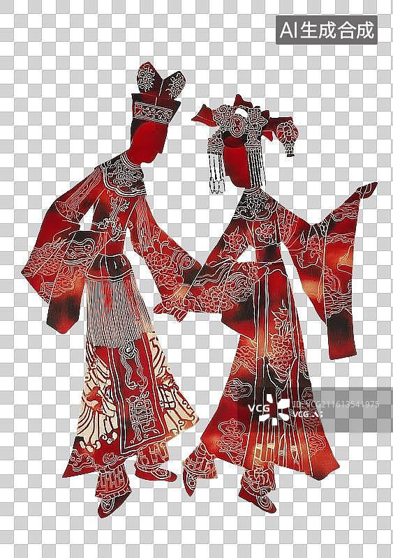 【AI数字艺术】免扣元素皮影戏道具人物角色图片素材