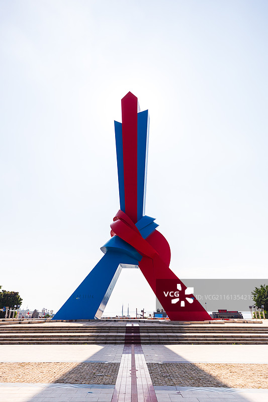 广西防城港东兴市竹山镇竹山村山海相连地标广场图片素材