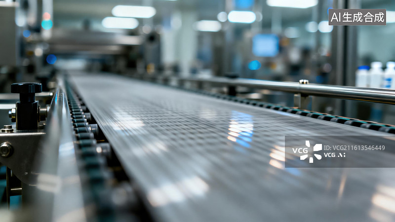 【AI数字艺术】工厂自动化传送带图片素材
