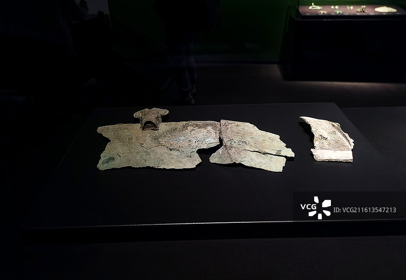 青铜器残片,三星堆博物馆图片素材