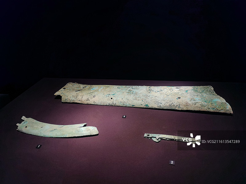 青铜器残片,三星堆博物馆图片素材