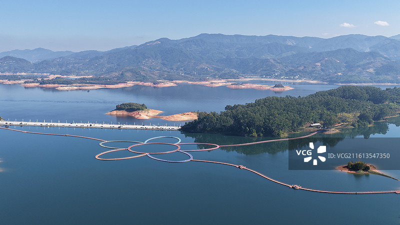 福建古田：翠屏湖景区风光旖旎图片素材
