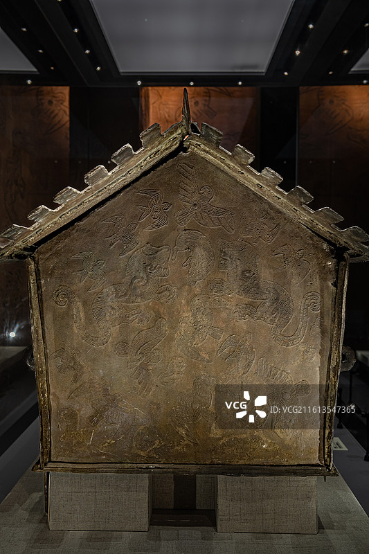 战国 铜棺 祥云县大波那出土 云南省博物馆 镇馆之宝 国宝图片素材